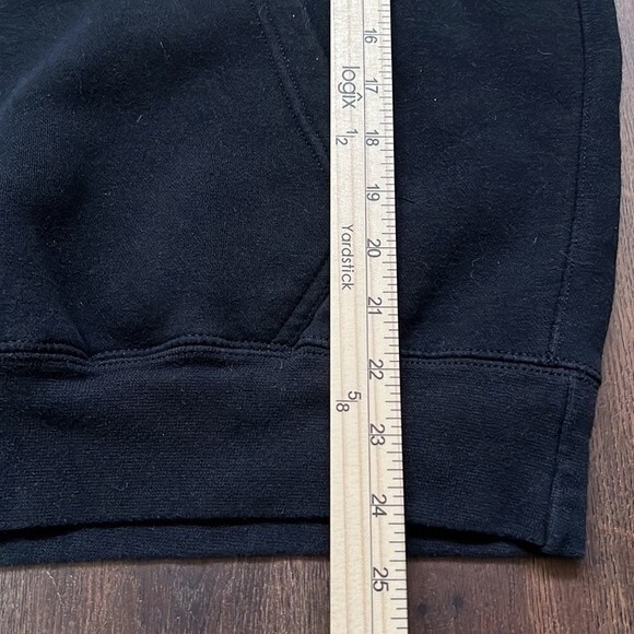 Flirt FU Middle Finger Heartbroken Hoodie Sweatshirt size Small Black Red Heart - Picture 12 of 15